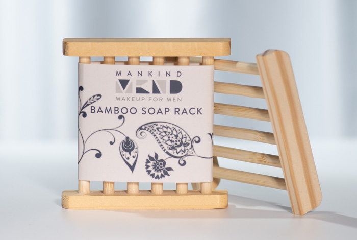 Complimentary bamboo soap rack